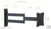 LCD Monitor TV Wall Mount Articulating Arm Bracket for most 13-27" VESA 75/100mm