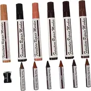 GANAZONO 1Set Furniture Touch Up Repair Pens Colors for Wood Surface Scratches Fast Drying Ergonomic Design for Home and Office Furniture Restoration Easy to Use