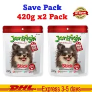 2x420g Dog Food Chew Stick Jerhigh Real Chicken Meat Zip Pack Healthy Bones