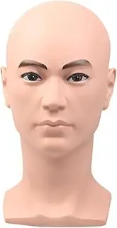 HONITANO Cosmetology Mannequin Model Bald Male Display Wig Stand for Hair Styling Wigs Hats and Accessories for Salon Home and Store Use