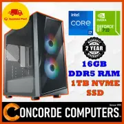 Intel Core i7 12 Cores NVIDIA 16GB DDR5 Ram 1TB SSD Desktop Computer Gaming PC