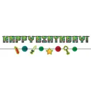 Pixel Party TNT Video Game Epic Kids Birthday Party Decoration 2 ct. Banner Kit