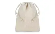 Ivory Drawstring Burlap Bags, 4x6, Set of 6, New, Free Shipping