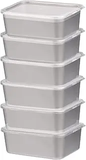 [Wensdr] 6 Pack Stackable Stainless Steel Pizza Dough Proofing Box With Lid - Homemade Bread Container 650ML