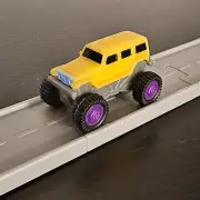Yellow Monster Truck NEW Road To Gold Driven Battat Pocket Micro Toy Car