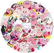 50pcs Cute Cortoon Game Kirby Stickers - Vinyl Waterproof Decals for Water Bottles, Laptops, Phones & More