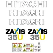 Decal Sticker Set Hitachi ZX35U-5 Digger Excavator Decal Set