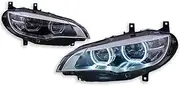 Car Compatible For BMW X5M X6 E71 Headlight 2007-2013 Upgrade Modified New DRL Dynamic Turn Signal LED Headlight Auto Accessories(For 2011-2013)