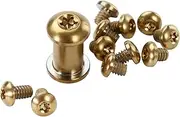 13-Piece Titanium Screw for Benchmade 535 Bugout, Mini Bugout 533 and Bailout 537, Complete Hardware Set Includes Pivot, Handle and Pocket Clip Screws, Gold