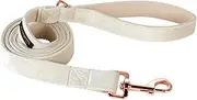 ARING PET Velvet Dog Leash & Collar Set, Handmade Strong White Velvet Wedding Leash for Small to Large Dogs