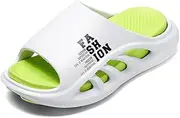 [BSLONG] Super Soft Sport Slippers for Men - ComfortEVA Beach Shoes with Arch Support, fashion Color Clash Insole Garden Shoes Outdoor