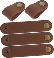 Cord Wraps for Charging Cords 5pcs Leather Organizer Cable Sleeve Wire Organizers Cable Management for Electronics