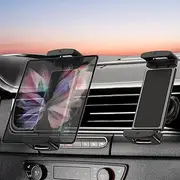 OATSBASF Car Phone Mount for Z Fold, [360° Rotatable & Thick Cases Friendly] Vent Phone Tablet Mount for Car Compatible with Samsung Galaxy Z Fold 5 4 3/iPad Mini Pro Air and More 4"-12.9" Device
