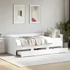 vidaXL Daybed with Drawers without Mattress White 90x190 cm STP