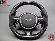 Aston Martin DBS Vantage DB11 Silver Ring Matte Forged Carbon Steering Wheel v3