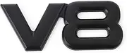 SCPCKZETZN Metal Car Sticker V6 V8 Rear Emblem Badge Decals Tail Trunk Sticker Fit for Benz Fit for AMG Fit for BMW Fit for Mazda(Black)