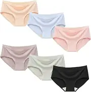 [YIONTAN] Women's Soft & Thin No Show Modal Underwear Quick Dry Panties 6-Pack