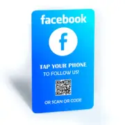 Social Media Smart Contactless Sharing NFC Facebook Connect Card Tap + QR code