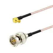 MCX Male Right Angle to BNC Male RG179 75Ohm 3G HD SDI Vedio Adapter Cable 30cm