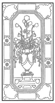 Rug Hooking Pattern "ITALIAN VASE" on natural linen