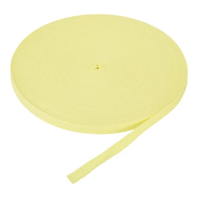 3/8"(1cm) 50 Yard Cotton Twill Tape Cotton Ribbon Bias Binding Tape Light Yellow