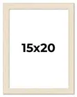 15x20 Frame White Real Wood Picture Frame Width 1.5 inches | Interior Frame Dept