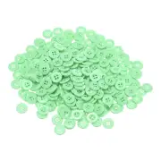 300pcs Resin Sewing Buttons 1/2" Round Flat 4-Hole Craft Button, Light Green