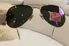 Ray Ban AVIATOR Sunglasses RB3025 Mirrored Violet Lens NEW IN BOX