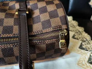 真品LV LOUISVUITTON 棋盤格圓筒包 手提包