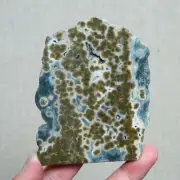 B5122Amazing Natural Ocean Jasper Agate Crystal Stone Slice Jasper Reiki Upstand