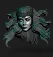 Scarlet Witch Elizabeth Olsen custom head for Marvel action figures