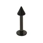 Black Anodized Titanium 16ga Labret Monroe Cartilage Stud with Spike End