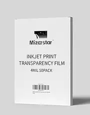 Transparency Film for Inkjet Printer, Overhead Projectors Film, Letter Size, Acetate Sheets for Crafts, 8.5x11 inch 50-Pack