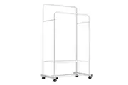 Vibe Geeks 1.5m Clothes Rack Double Rail Rolling Stand Shoes Rack Storage Shelf