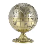 Vintage Metal with Lid Globe Ashtray European Retro Home Office Hotel Ashtray Decor Smoking Accesso Antique Cyan