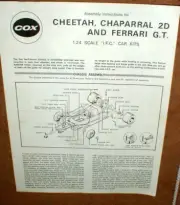 Cox Cheetah Chaparral 2D Ferrari GT Assembly Instruction Sheet Only PHOTOCOPY