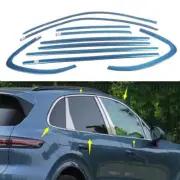 Steel Chrome Car Windows Strip Cover Trim Fits Porsche Cayenne 2019-23 2024 2022 (for: Porsche)