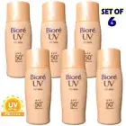 6pcs Biore UV CC Color Control Milk Makeup Base Face Sunscreen SPF50 PA++++ 30ml