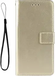[YukeTop] Case for Motorola Edge 30, PU Leather Flip Folio Wallet Cover, with Card Slots, Case Cover for Motorola Edge 30.(Gold)