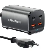 [GaN Tech] ESSAGER ES-CD35 67W 4-Port USB PD Charger 2USB-A+2USB-C PD3.0 QC4.0 AFC FCP SCP PPS BC1.2 DCP Apple2.4A Fast