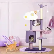 PaWz Cat Tree Condo Scratching Post Multi-Level - Purple