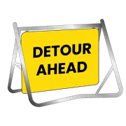 Swing Stand & Sign - Detour Ahead - 900x600mm