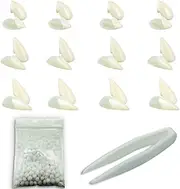 GlyinnHe 6 Pairs Vampire Fangs Cosplay Dentures Halloween-Pellets Fake Teeth Props, Anime Party Dress Up Costume Masquerade Accessory Gift for Halloween Christmas Party