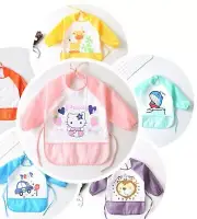 NEW Baby Kid Boy Girl Children water resist Feeding Bib Apron Paint Smock shirts