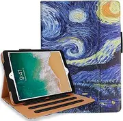 iPad 9.7 inch 2018 2017 Air2 Air1 Case with Screen Protector and Stylus - iPad 5th 6th Generation Case - Hand Strap, Auto Sleep Wake, Multi-Angle Stand A1822 A1823 A1474 A1475 A1566 A1567(StarryNight)
