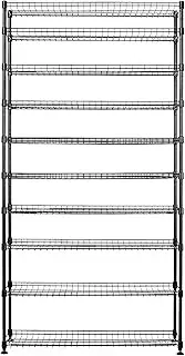 [SafeRacks] 10-Tier Shoe Rack - Black, Large Shoe Storage Organizer, 60 Pair, Heavy Duty Shoe Stand with Vertical Free Standing Shoe Shelf, Perfect for Entryway, Closet, Garage, & Bedroom Storage