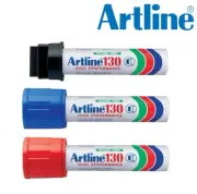 Artline 130 Permanent Marker Ultra Broad Chisel Tip 30mm Black Blue Red