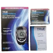 True Metrix Blood Glucose Monitoring System Complete Kit with 10+100 Test Strips
