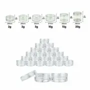 2g-10g Empty Clear Round Plastic Cosmetic Container Sample Makeup Pot Jar Travel