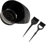1 Set Hair Dyeing Bowl and Brush Kit Hair Coloring Tools Dying Coloring Applicator Hair Coloring Kit Hair Dyeing Mixing Bowl Hair Dye Brush and Bowl Hair Tinting Bowl Plastic Black